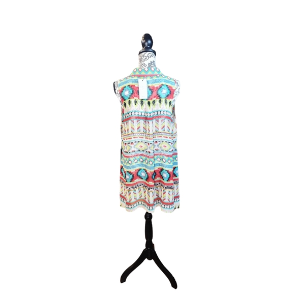 NWT BCBGMAXAZRIA Soft Guatemalan Sheer Sleeveless Collared Button-Up Tunic Sz M - Picture 5 of 15